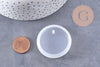 Moule en silicone rond pendentif 42mm, moule en silicone pour réaliser des bijoux avec inclusion en résine, x1 (G10165)