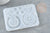 Moule pour fabrication boucles créoles résine 143x106mm, moule silicone pour réaliser des bijoux avec inclusion en résine, x1 G6302