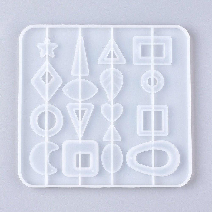 Moule pour fabrication boucles créoles résine 157x166mm, moule en silicone pour réaliser des bijoux avec inclusion en résine, x1 G6299
