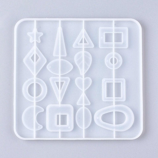 Moule pour fabrication boucles créoles résine 157x166mm, moule en silicone pour réaliser des bijoux avec inclusion en résine, x1 G6299