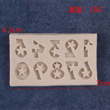 Moule pour fabrication chiffre résine, un moule en silicone pour réaliser des bijoux avec inclusion en résine, 42x70mm, x1 G5091