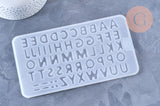 Moule pour fabrication lettre alphabet résine 21cm, un moule en silicone pour réaliser moulage résine jesmonite,21cm, x1 G4969