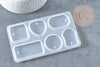 Moule pour fabrication pendentif résine, silicone pour réaliser des bijoux avec inclusion en résine, x1 G8901