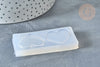 Moule silicone pendentif décoration forme cœur résine 63mm, x1 (G7990)