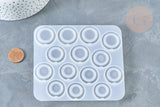 Moule silicone pour fabrication bague décoration forme anneau résine 123x108x7mm, x1 (G7989)