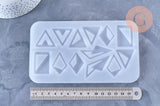 Moule triangle fabrication boucles pendentif résine, un moule en silicone pour réaliser des bijoux avec inclusion en résine, x1 (G6301)