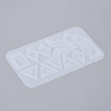 Moule triangle fabrication boucles pendentif résine, un moule en silicone pour réaliser des bijoux avec inclusion en résine, x1 (G6301)