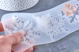 Moules en silicone 3 flocons de neige pour résine 230mm, x1 (G4973)