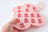 NPR-Moules en silicone rose CERISES 17.7cm, Moule pâtisserie en silicone bijoux avec inclusion en résine,x1 G7728