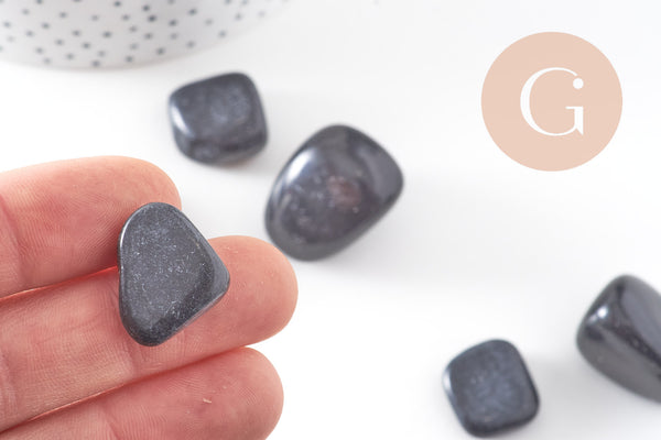 Obsidienne naturelle brut roulé, obsidienne niure, litotherapie,Chips obsidienne, x20gr (G0254)