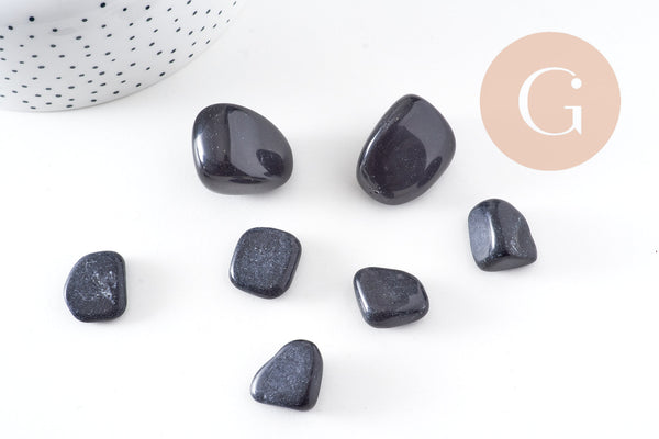 Obsidienne naturelle brut roulé, obsidienne niure, litotherapie,Chips obsidienne, x20gr (G0254)