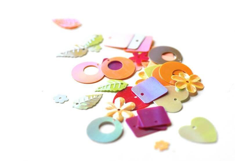 Paillettes multicolores, fournitures créatives, décoration vêtements, sequins multicolores, broderie vêtements, 5 grammes-G0798