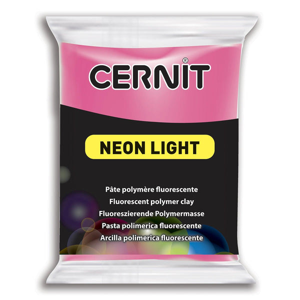Pâte polymère Cernit NEON - Fuchsia fluorescent x56g (G10542)