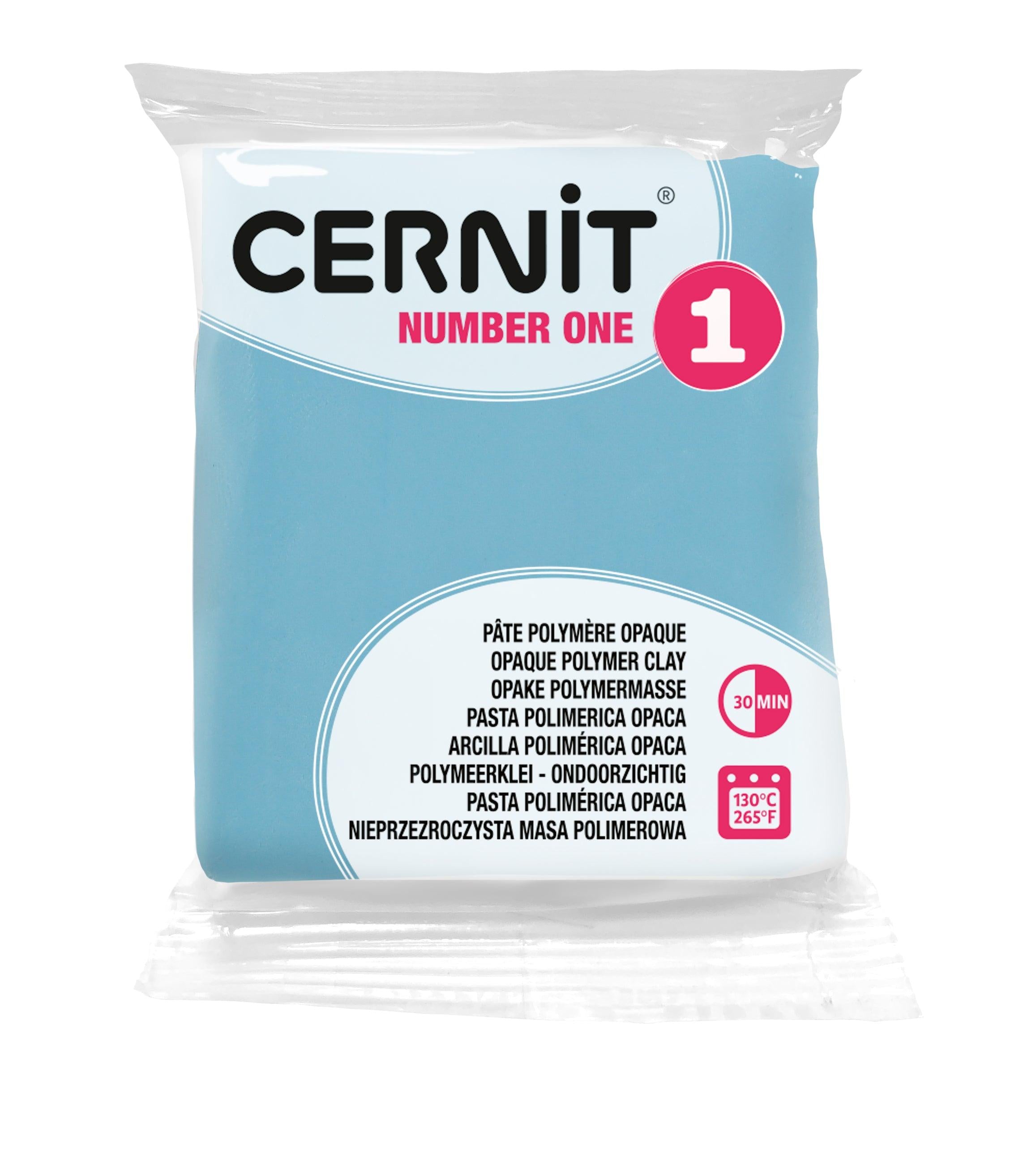 Pâte polymère Cernit Number one opaque - Bleu Caraïbes x56g (G10437)