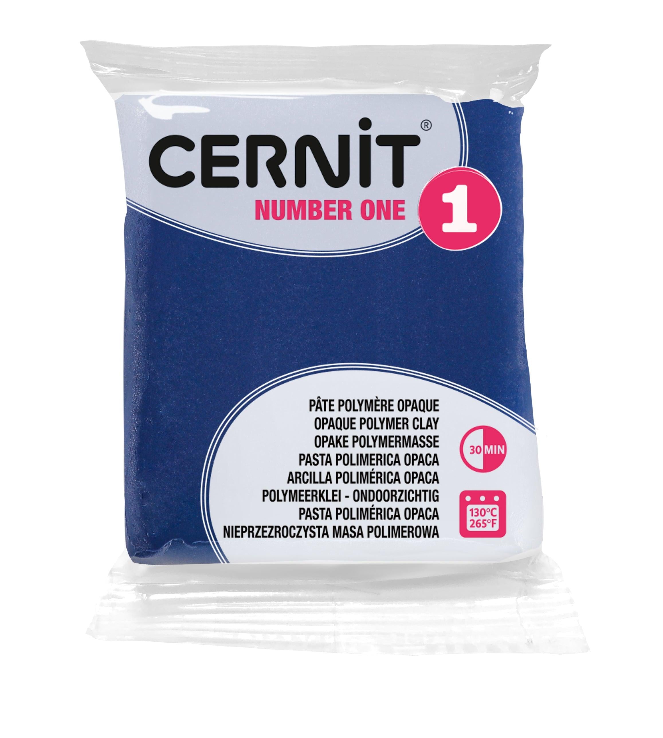 Pâte polymère Cernit Number one opaque - Bleu marine x56g (G10421)