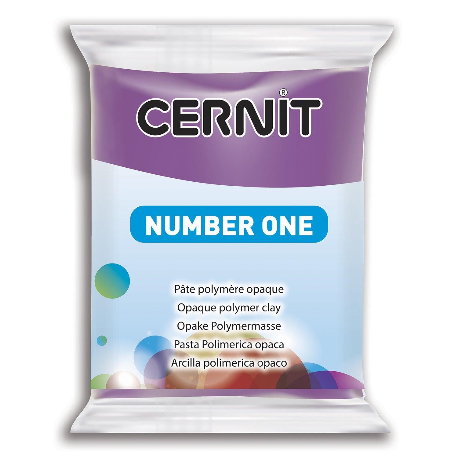 Pâte polymère Cernit Number one opaque - Mauve x56g (G10426)