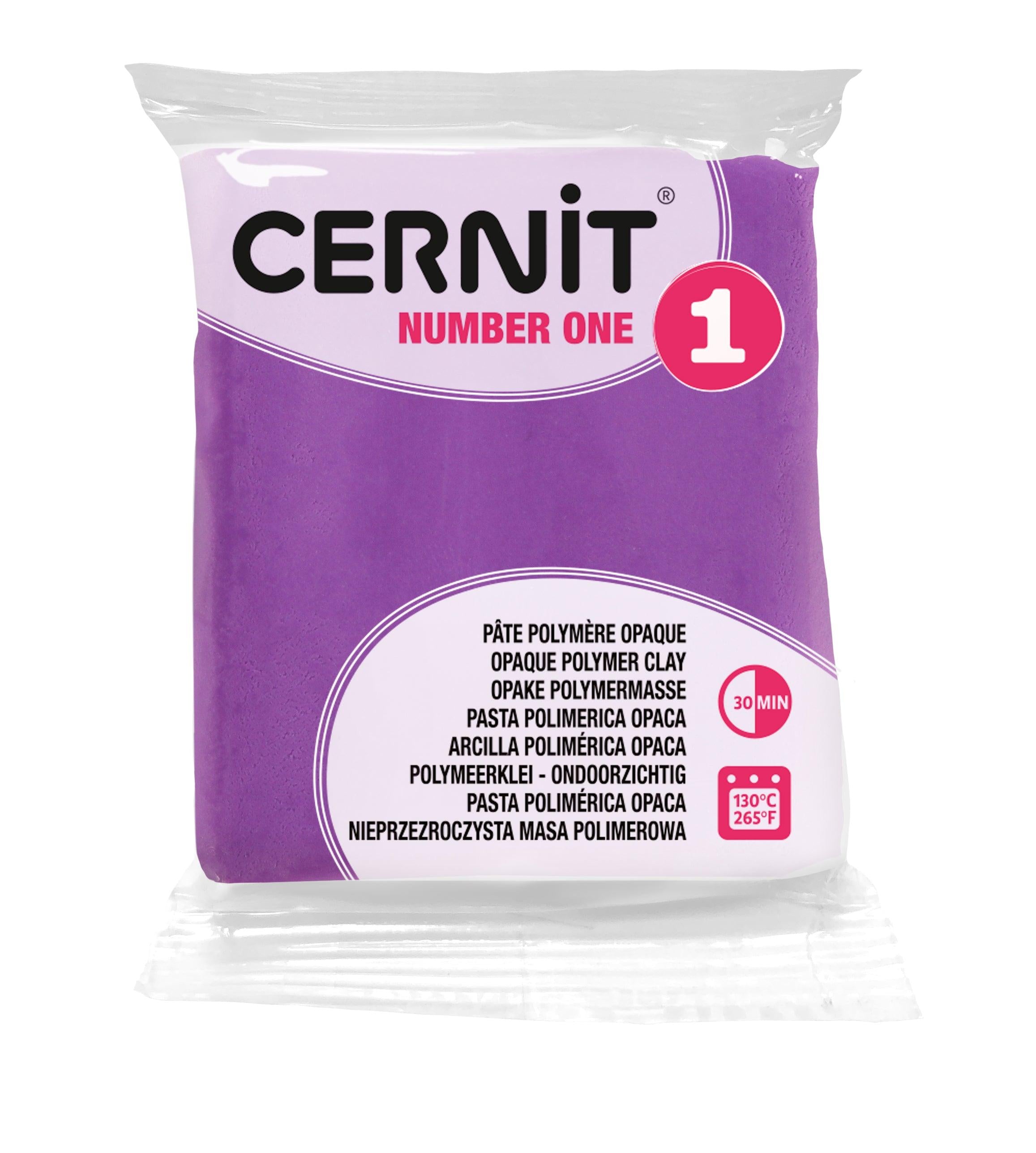 Pâte polymère Cernit Number one opaque - Mauve x56g (G10426)