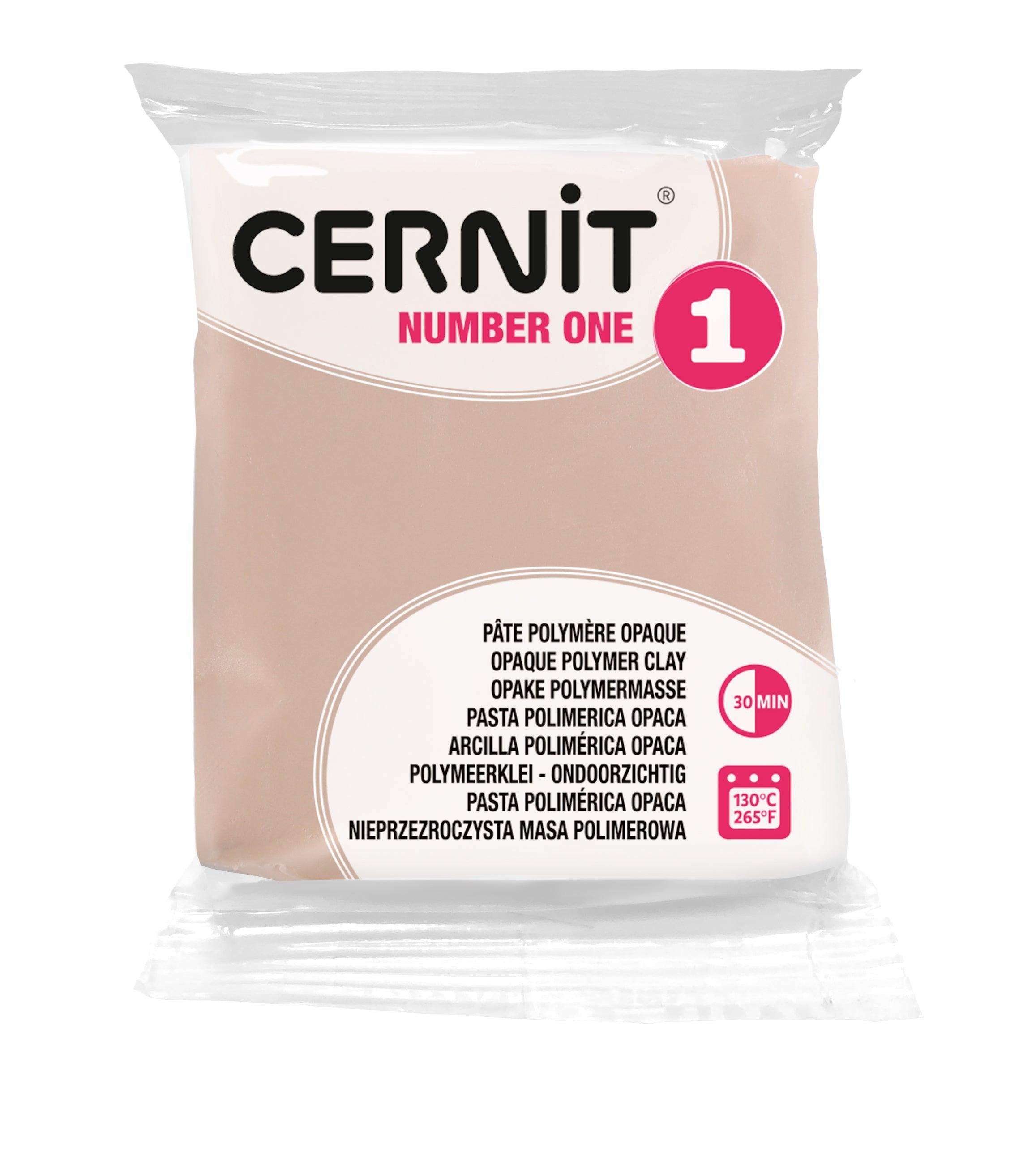 Pâte polymère Cernit Number one opaque - Rose beige x56g (G10422)