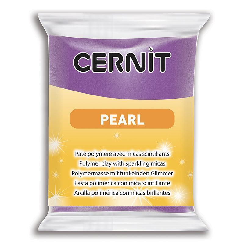 Pâte polymère Cernit PEARL - Violet nacré x56g (G10457)