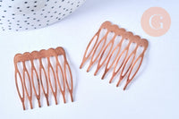 Peigne cheveux cuivre 39mm, x10 (G0858)