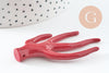 Pendentif Branche forme corail plastique rouge 60mm, pendentif inspiré océan, x1 (G9750)