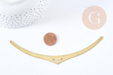 Pendentif Connecteur Ethnique laiton brut pour collier 14.3mm, création collier DIY x1 G8319
