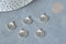 Pendentif Coquillage acier 304 inoxydable platine 13.5mm,x1 (G8022)