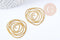 Pendentif Fleur Rose ajourée laiton brute 32mm, x1 (G8770)