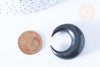Pendentif Lune corne noire naturelle 37x12mm, pendentif lune en corne naturelle noire, piercing écarteur corne naturelle x1 - G6479