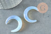 Pendentif Lune opalite, Pendentif bijoux, pendentif pierre, création collier, pierre,opalite, pierre non percee, 30mm, x1 (G1304)
