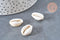 Pendentif Perle coquillage cauri resine blanc 19mm, x5 (G5403)