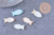 Pendentif Poissons nacre multicolore 19-24mm, x5 (G10630)