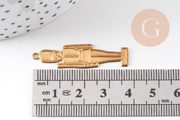 Pendentif Soldat Anglais en laiton brut 40mm, x1 (G7517)