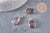 Pendentif améthyste violette, fournitures créatives, pendentif pierre, support doré, 25mm, x1 G1044