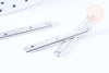 Pendentif barre connecteur laiton or blanc 31mm, x1 (G9255)