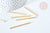 Pendentif barre sablée zamac doré 53.5mm, fourniture dorée pour création bijoux DIY, x2 G7855