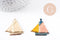 Pendentif bateau laiton brut 36mm, x2 (G10148)
