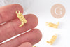 Pendentif botte de cow-boy zamac doré 18mm, x5 (G10387)