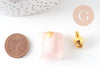 Pendentif bouteille parfum quartz rose naturel 33mm, x1 (G5187)