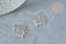 Pendentif branche de corail acier 201 inoxydable argenté 23.5mm, x1 (G8158)