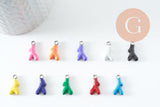 Pendentif branche de corail acier 304 inoxydable platine multicolore 18.5mm, x1 G9811
