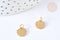 Pendentif breloque coquillage acier 201 doré inoxydable 10mm, x1 (G7316)