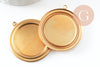 Pendentif cabochon rond laiton brut,sans nickel 24mm, x1 (G1951)
