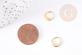 Pendentif cercle acier 304 inoxydable doré 10mm, x5 (G2895)