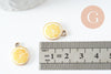 Pendentif citron doré zamac doré 17mm, x5 (G5273)