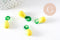 Pendentif citron jaune verre artisanal 19mm, x2 (G10317)