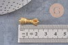 Pendentif cloche tibétaine Dorje Vajra laiton doré,breloque laiton brut,pendentif laiton brut,22mm, x1 (G4459)