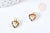 Pendentif coeur doré cristal zircons multicolores 10.5mm, pendentif laiton doré amour création bijoux, x1 G8519