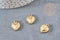 Pendentif coeur en acier doré 14.5mm, breloque doré, acier inoxydable 316 doré, pendentif sans nickel, x1 G6030