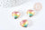 Pendentif coeur laiton doré cristal multicolore facettes 20mm,pendentif cristal, pendentif doré,création bijoux, x1 (G8487)